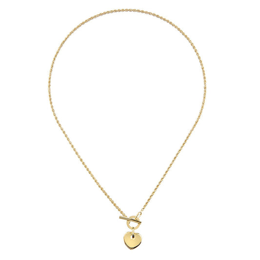 9ct Gold Rope Lariat Necklace 16.5 inch - NK1AXL625Y