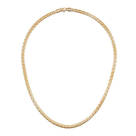 9ct Gold Popcorn Chain Necklace 17 inch - NK1AXL629Y