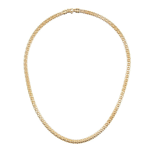 9ct Gold Popcorn Chain Necklace 17 inch - NK1AXL629Y
