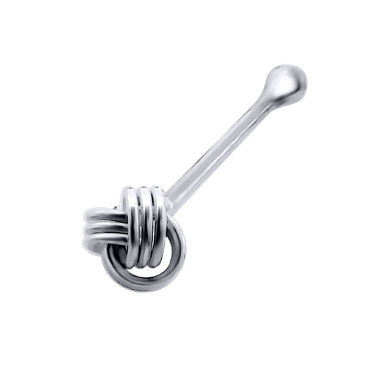 Unisex 925 Silver Love Knot Wool Pack of 20 Nose Studs Piercing - NP11