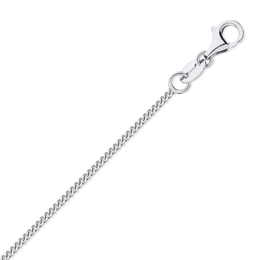 950 Platinum Diamond Cut Curb 1.3mm Pendant Chain Necklace - PCN001B