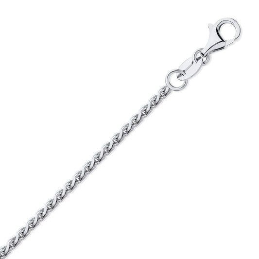 950 Platinum Diamond Cut Spiga 1.1mm Pendant Chain Necklace - PCN003A