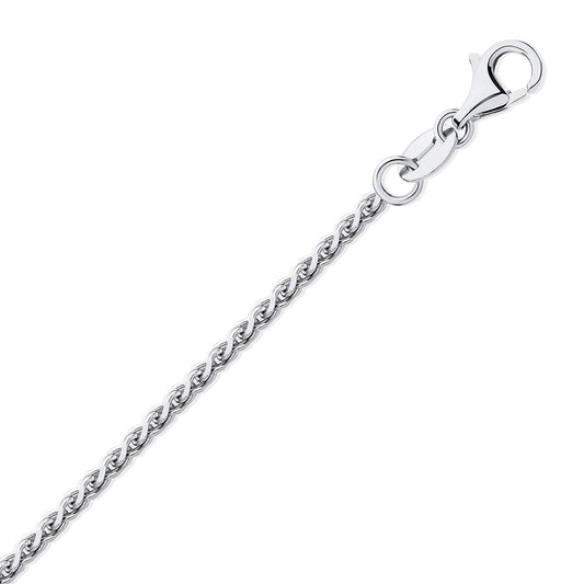 950 Platinum Diamond Cut Spiga 1.1mm Pendant Chain Necklace - PCN003A