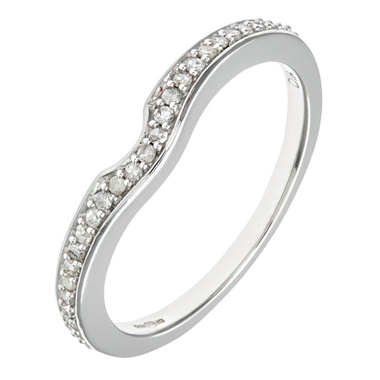 9ct White Gold Diamond Engagement-ring Accessory Eternity Ring - PR0AXL8484BW