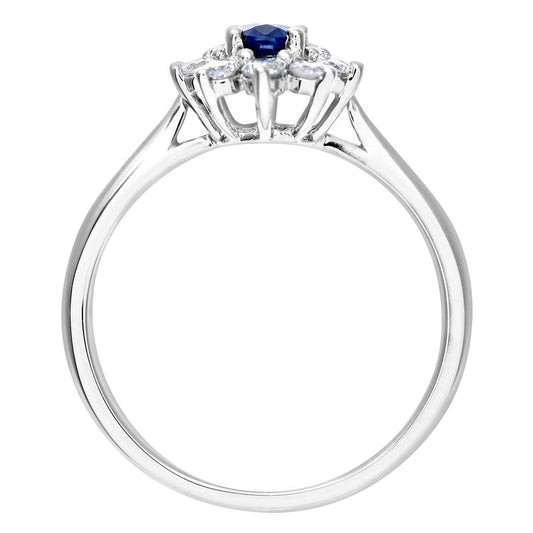 18ct White Gold 1/3ct Diamond Royal Oval Cluster Ring 11mm - PR0AXL8605W18SA