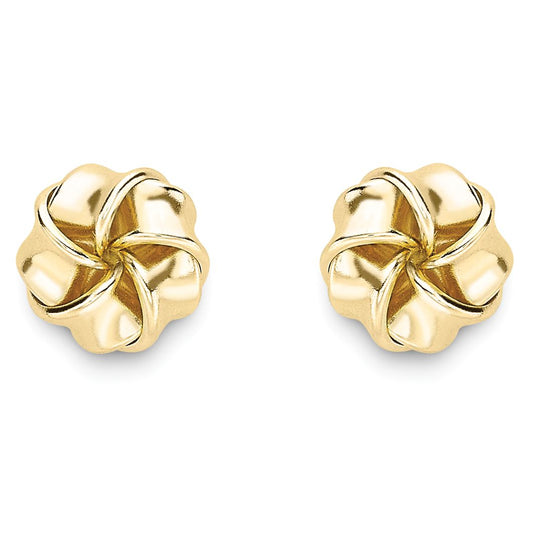 9ct Gold Love Knot Stud Earrings - SENR02578