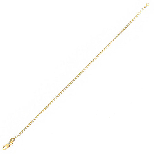 9ct Gold Oval Tulip Belcher Chain Bracelet 7.5 inch - SPDAXL70-7.5