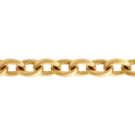 Gold-plated Steel Candy Twist Belcher Chain Necklace 12.5mm 18" - STN0001GP