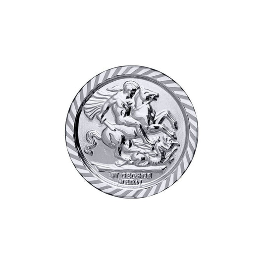925 Silver Loop Spiral St George Pendant (Half Sov Size) - ASP002-H