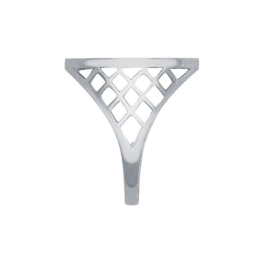 925 Silver Basket 10th Ounce Coin Mount Ring - 9ct Gold Bezel - XRN168-T