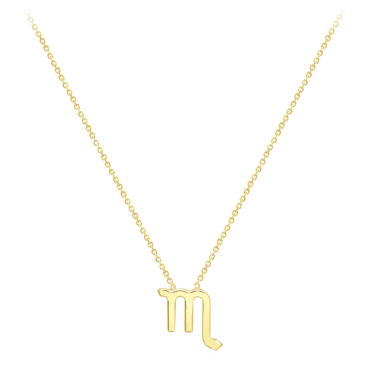 9ct Gold Scorpio Necklace 16/18" 42/45cm - ZDNR02SP2