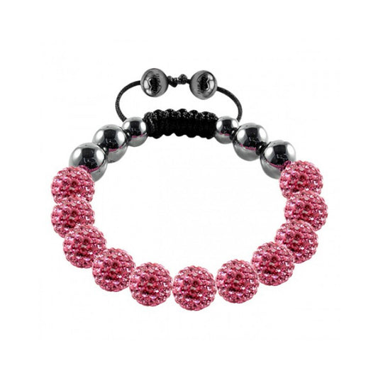 La Roche - Tresor Paris Bracelet - Pink 10mm Crystal & Magnetite - Cordless - 016845