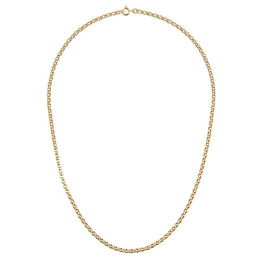 9ct Gold Rope Chain Necklace 2mm 16 inch - 040AXLHVCY-16