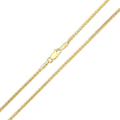 9ct Gold  Spiga Wheat Chain Necklace 1.5mm - 042AXLKEDY