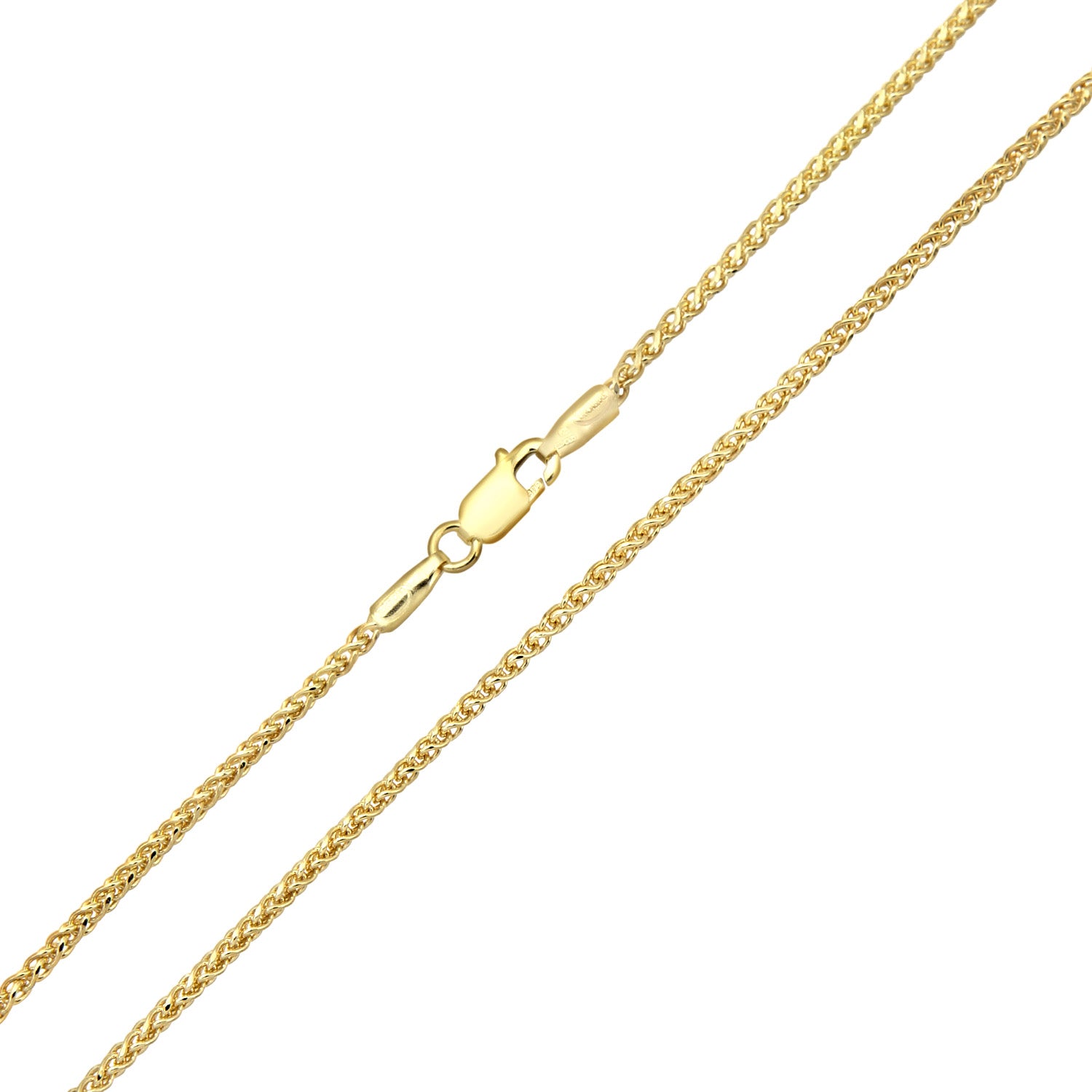 9ct Gold  Spiga Wheat Chain Necklace 1.5mm - 042AXLKEDY