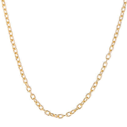 9ct Gold  Cable Chain Necklace 2mm 18 inch - 060AXLBRVY-18