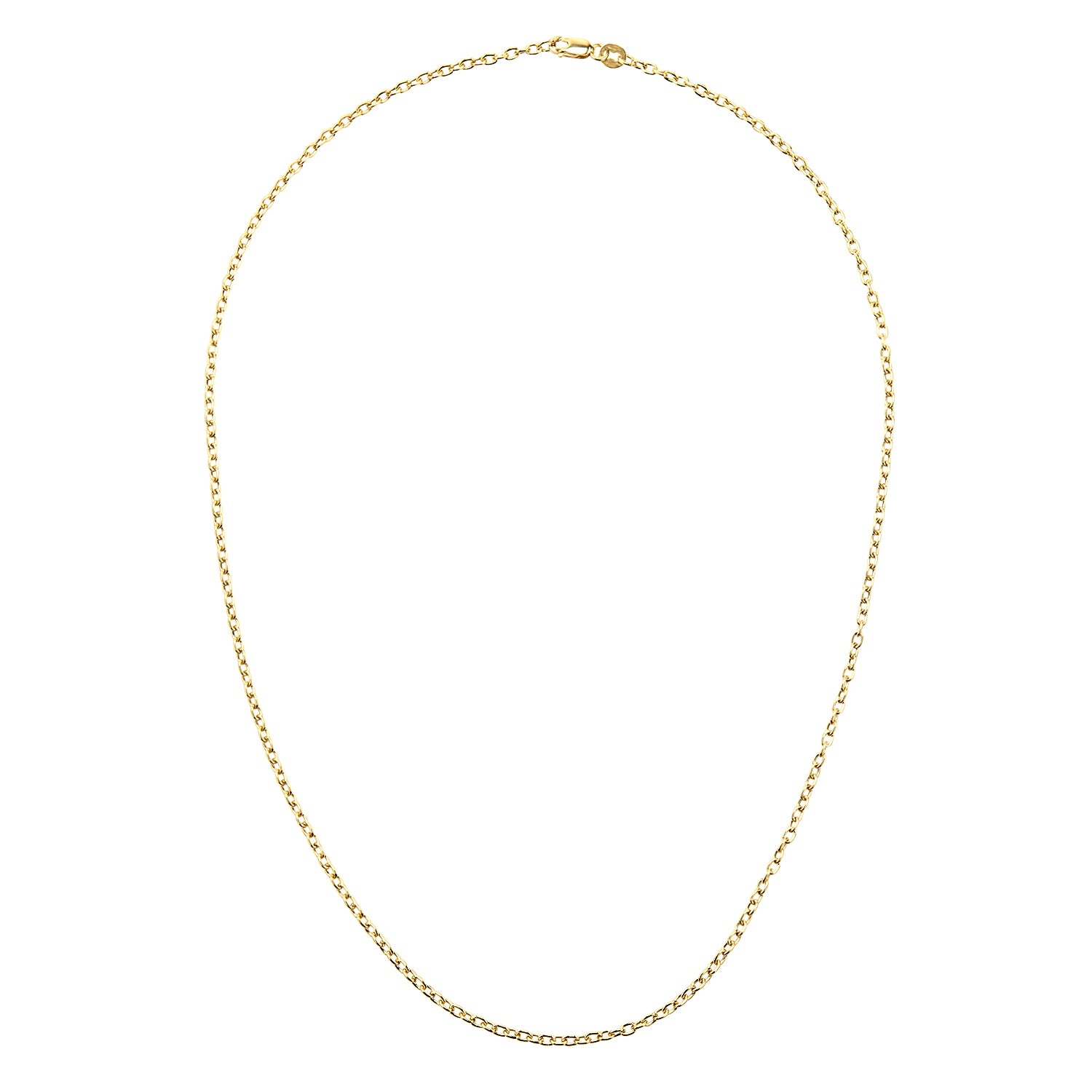 9ct Gold  Cable Chain Necklace 2mm 18 inch - 060AXLBRVY-18