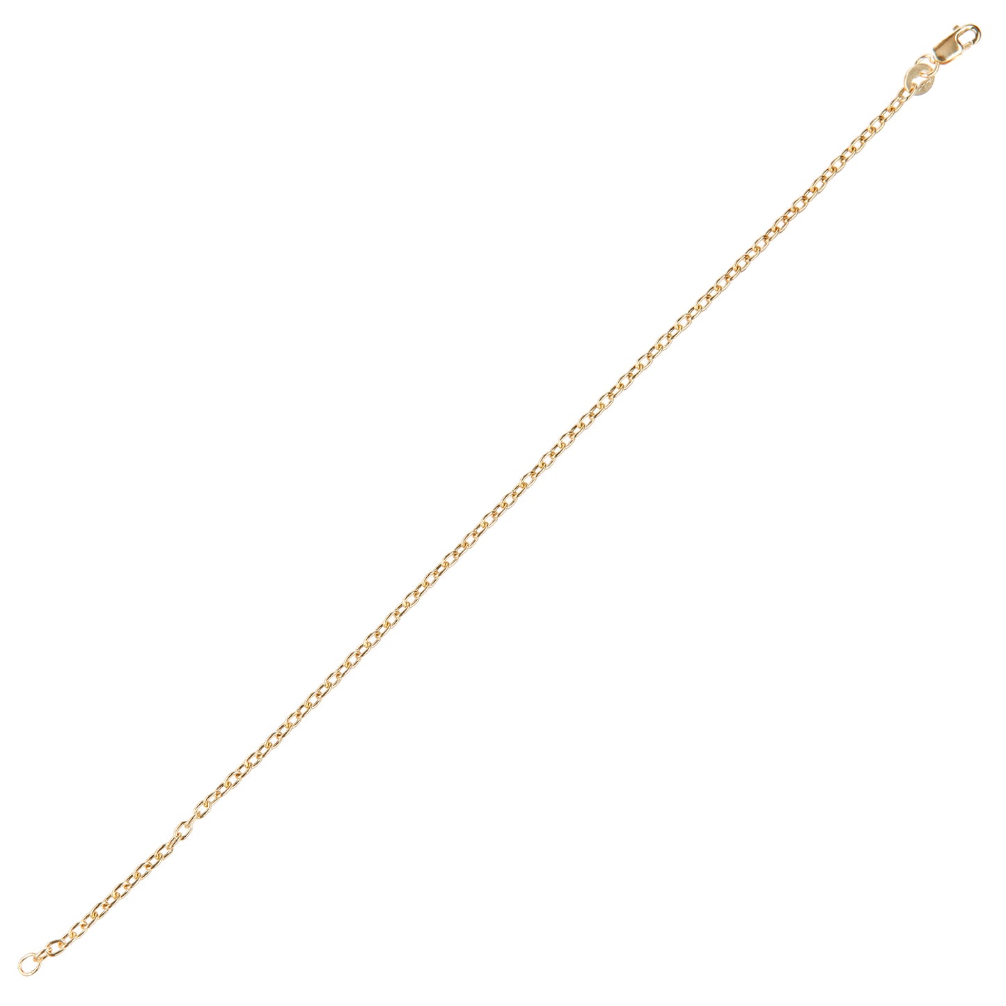 9ct Gold  Cable Chain Bracelet 2mm 7.5 inch - 060AXLBRVY-7.5