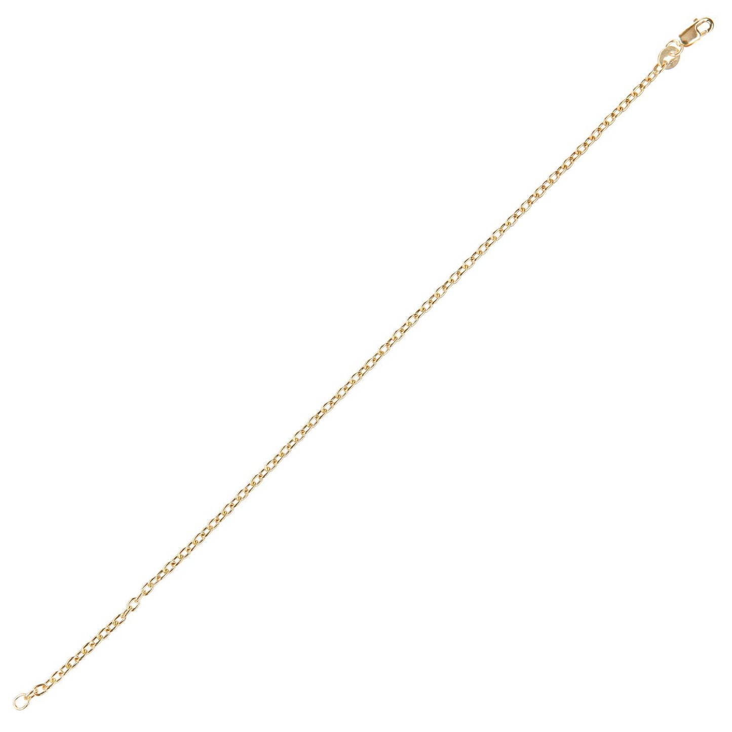 9ct Gold  Cable Chain Bracelet 2mm 7.5 inch - 060AXLBRVY-7.5