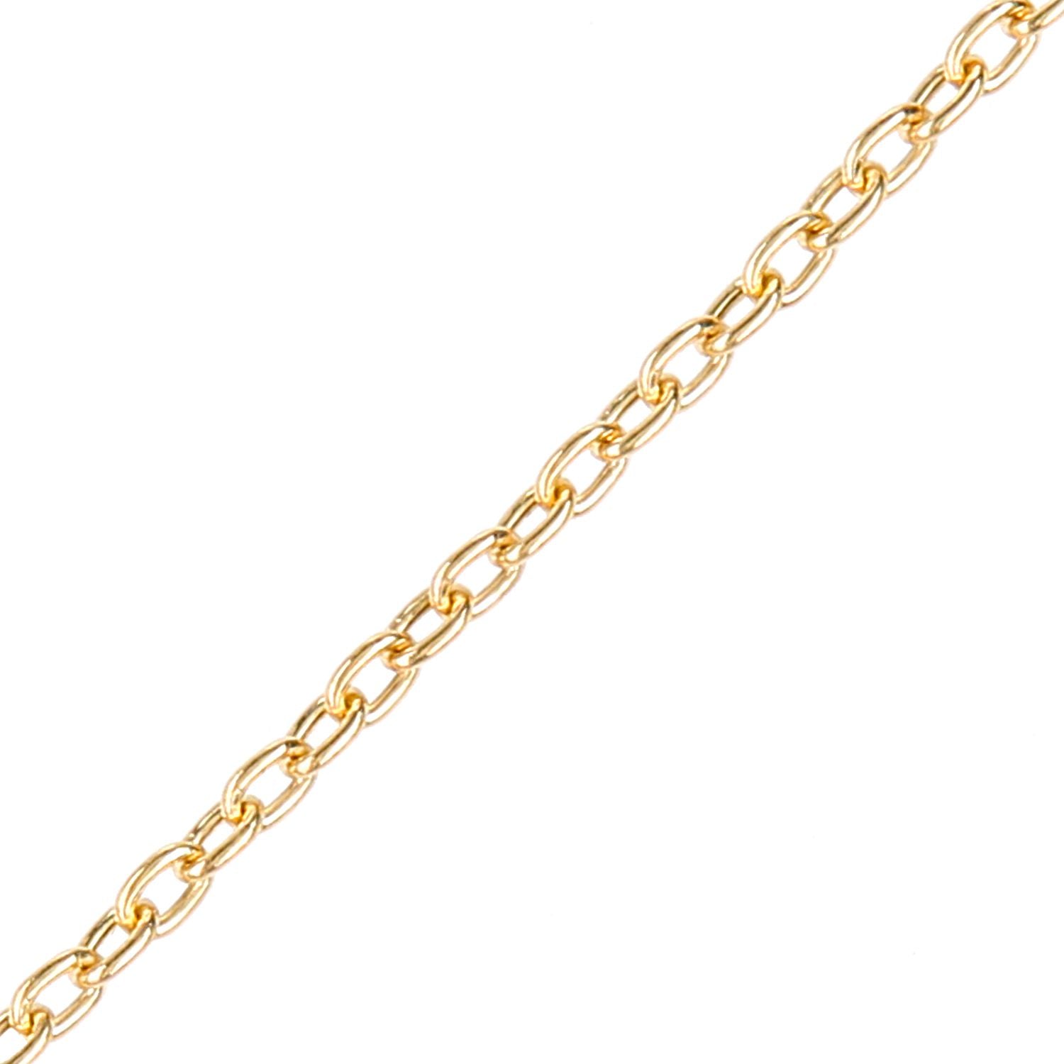 9ct Gold  Cable Chain Bracelet 2mm 7.5 inch - 060AXLBRVY-7.5