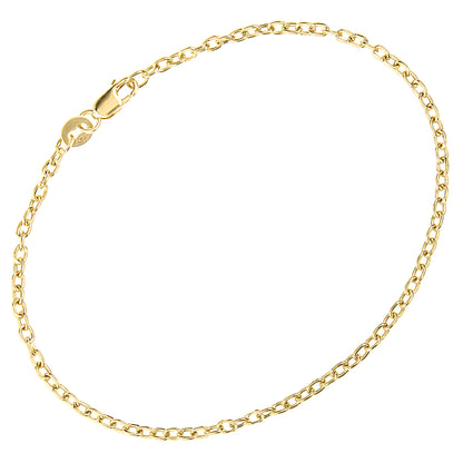 Yellow Gold Cable Chain Bracelet