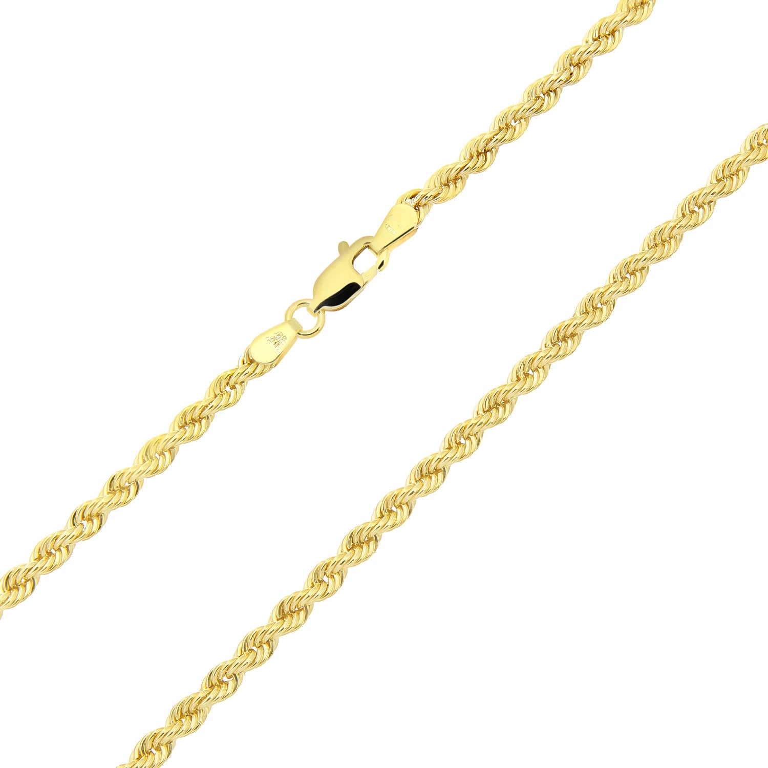 9ct Gold  Rope Chain Necklace 3.5mm 18 inch - 060AXLHVC18