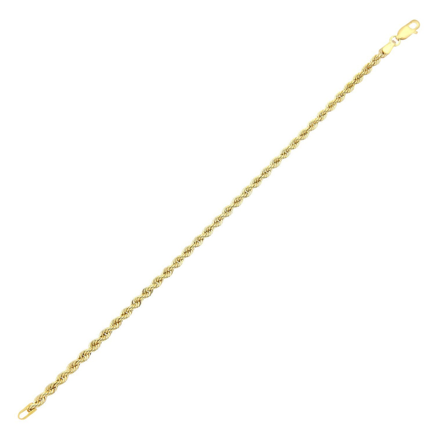 9ct Gold  Rope Chain Bracelet 3.5mm 7.5 inch - 060AXLHVC7.5