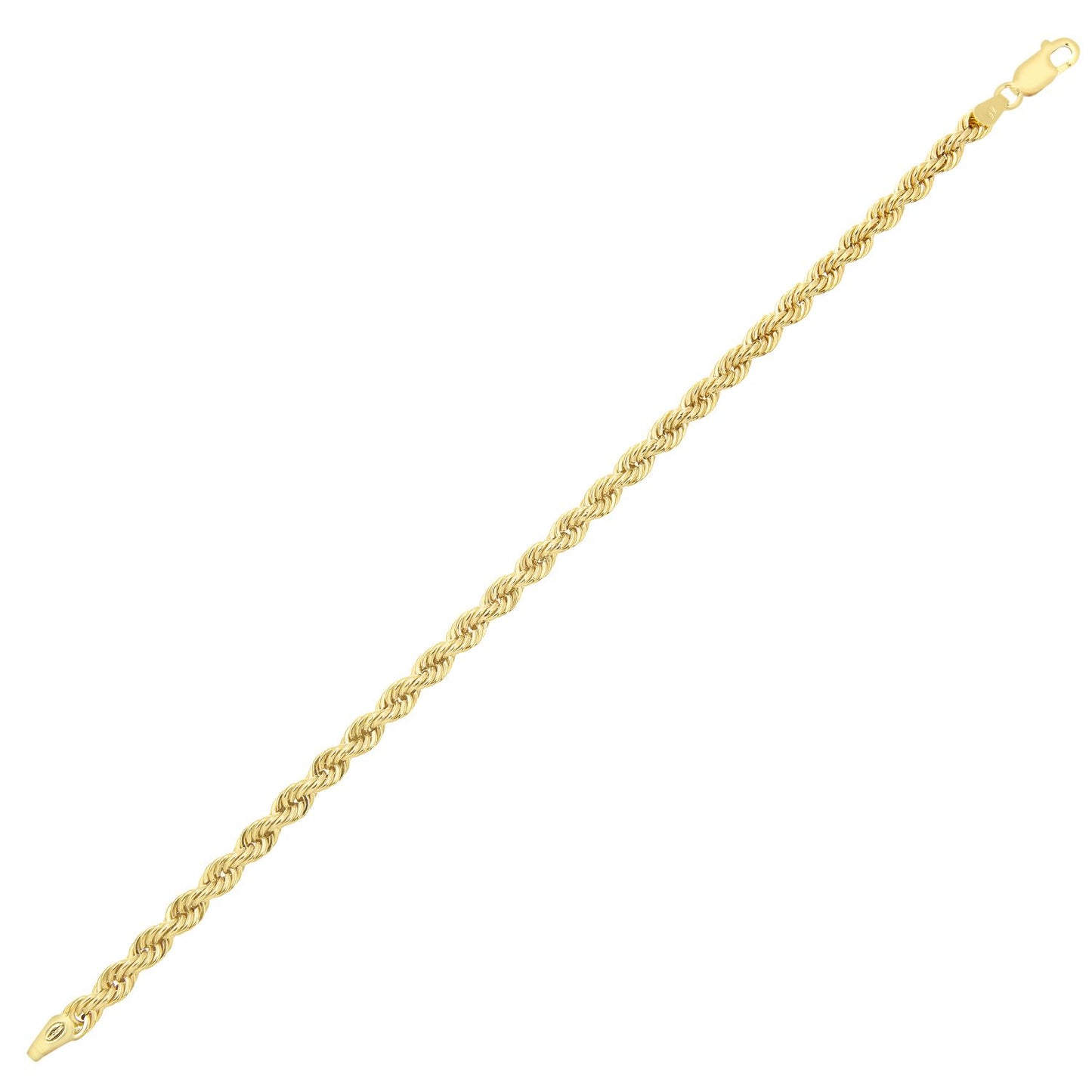 9ct Gold  Rope Chain Bracelet 4.5mm 7.5 inch - 080AXLHVC7.5