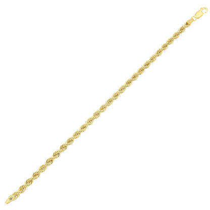9ct Gold  Rope Chain Bracelet 4.5mm 7.5 inch - 080AXLHVC7.5