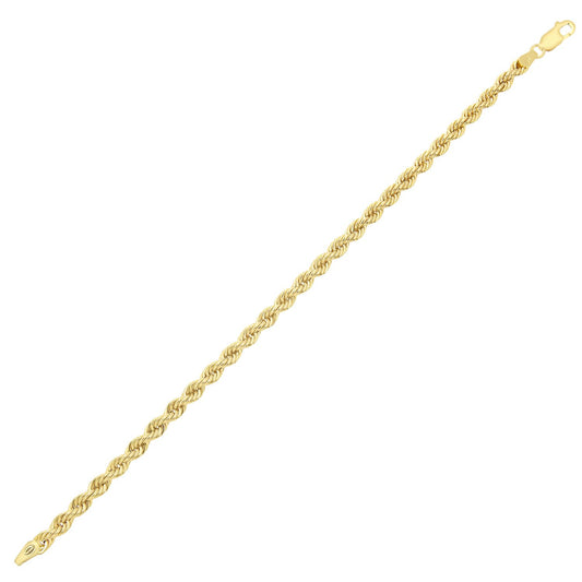 9ct Gold  Rope Chain Bracelet 4.5mm 7.5 inch - 080AXLHVC7.5