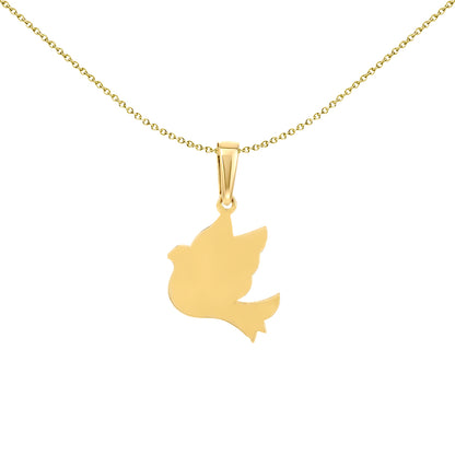 9ct Gold  Sunburst Rainbow Dove of Peace Forgiveness Charm Pendant - 1-61-0091