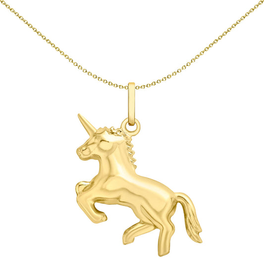 9ct Gold  Unicorn Pony charm pendant 26mm - 1-61-3113