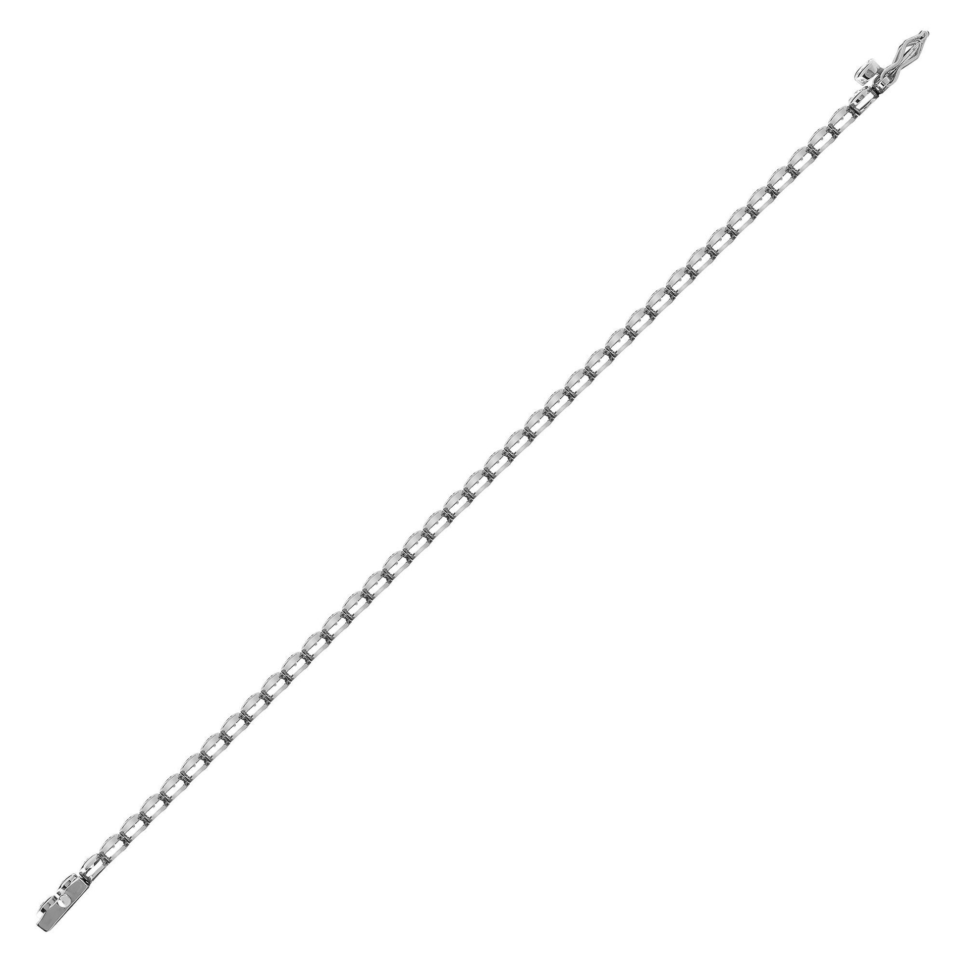 18ct White Gold  3ct Diamond Line Tennis Bracelet 4.1mm - 18B004-300