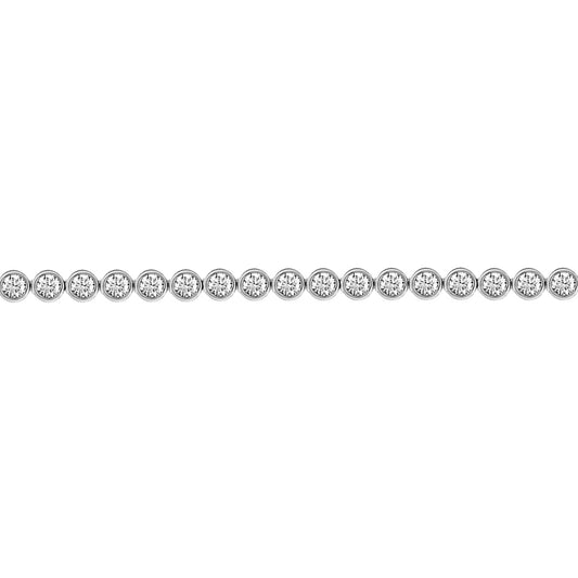 18ct White Gold  3ct Diamond Line Tennis Bracelet 4.1mm - 18B004-300