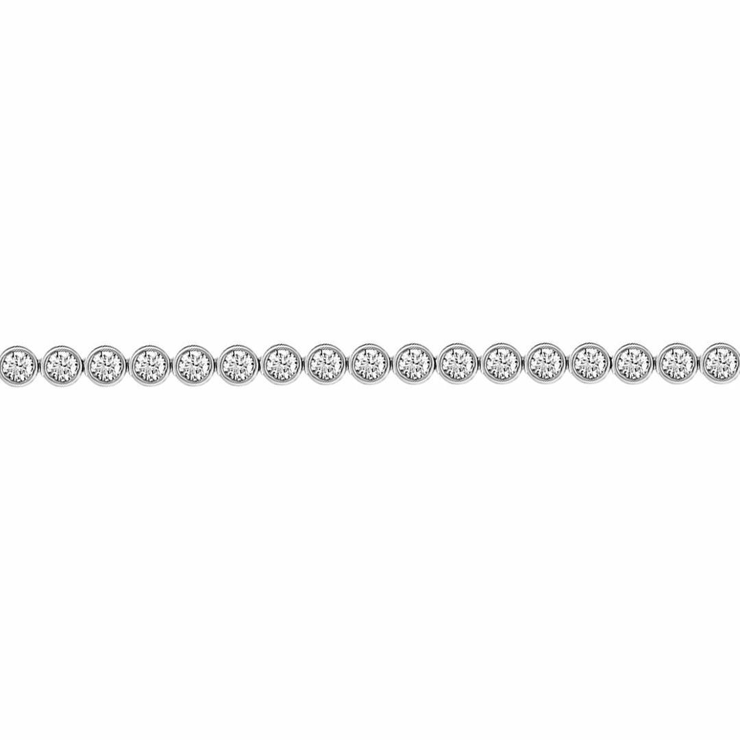 18ct White Gold  3ct Diamond Line Tennis Bracelet 4.1mm - 18B004-300