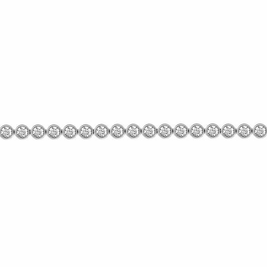 18ct White Gold  3ct Diamond Line Tennis Bracelet 4.1mm - 18B004-300