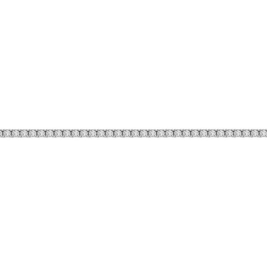 18ct White Gold  2ct Diamond Line Tennis Bracelet 2mm - 18B018-200