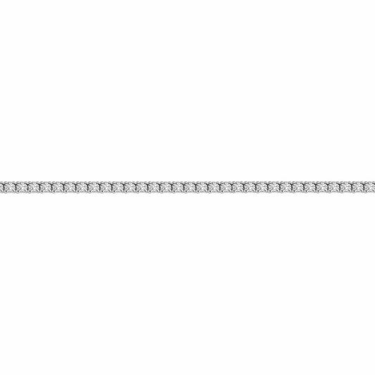 18ct White Gold  2ct Diamond Line Tennis Bracelet 2mm - 18B018-200