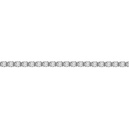 18ct White Gold  3ct Diamond Line Tennis Bracelet 2mm - 18B019-300