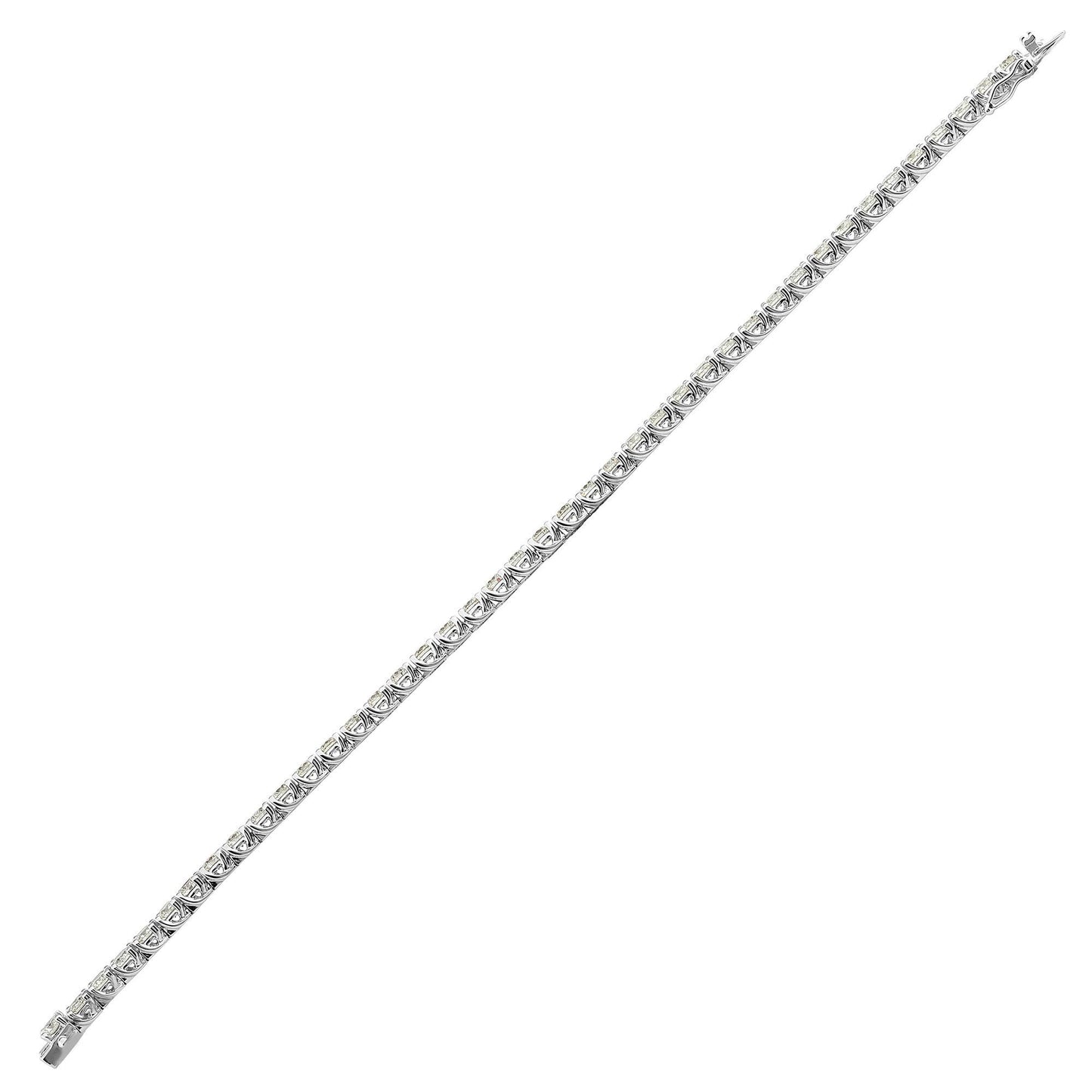18ct White Gold  4ct Diamond Line Tennis Bracelet 2.5mm - 18B019-400