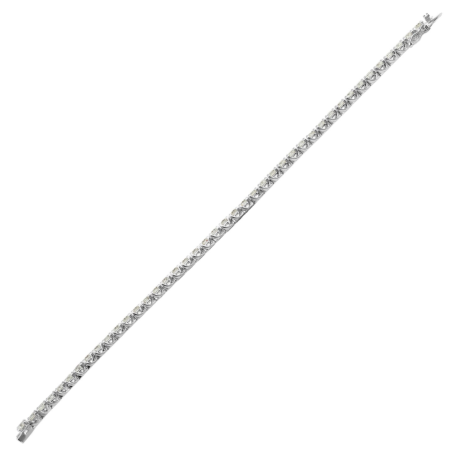 18ct White Gold  5ct Diamond Line Tennis Bracelet 3mm - 18B019-500