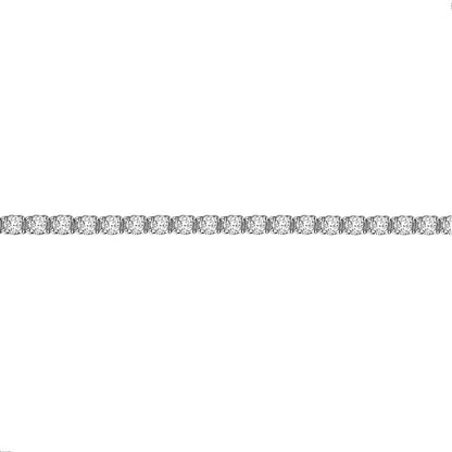 18ct White Gold  5ct Diamond Line Tennis Bracelet 3mm - 18B019-500