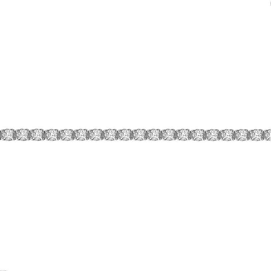 18ct White Gold  5ct Diamond Line Tennis Bracelet 3mm - 18B019-500