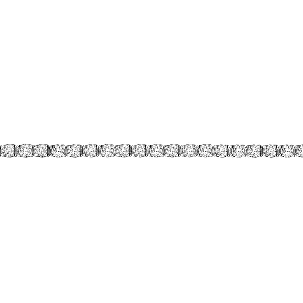 18ct White Gold  7ct Diamond Line Tennis Bracelet - 18B019-700