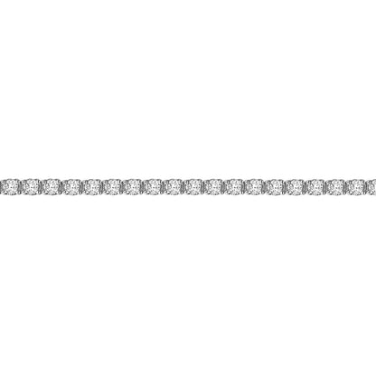 18ct White Gold  7ct Diamond Line Tennis Bracelet - 18B019-700