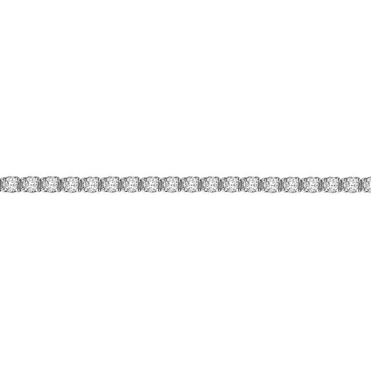 18ct White Gold  7ct Diamond Line Tennis Bracelet - 18B019-700