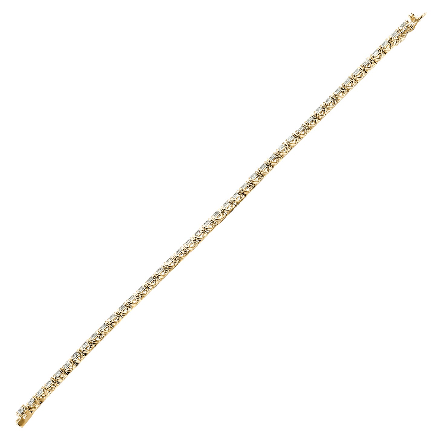 18ct Gold  3ct Diamond Line Tennis Bracelet 2mm - 18B051-300