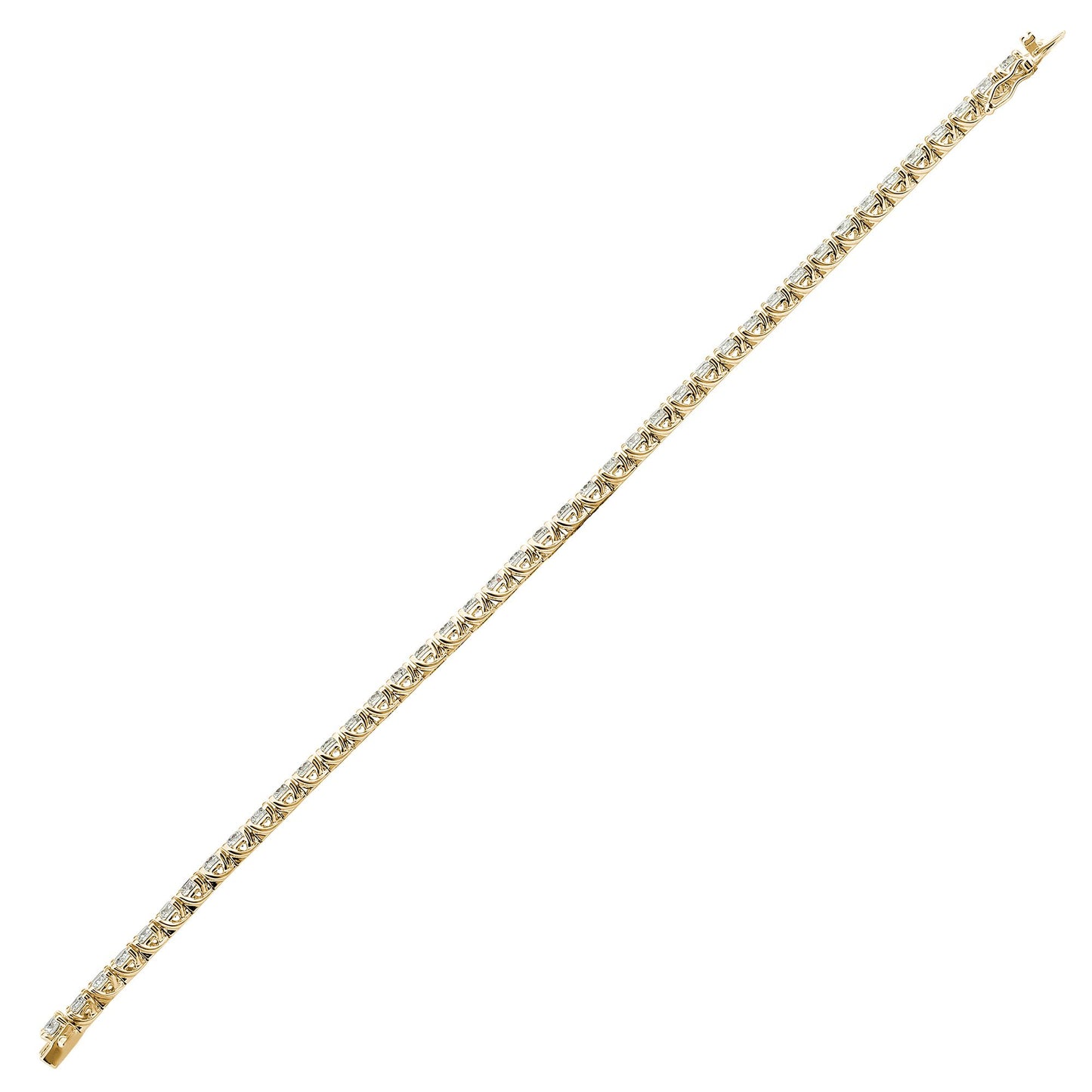 18ct Gold  3ct Diamond Line Tennis Bracelet 2mm - 18B051-300