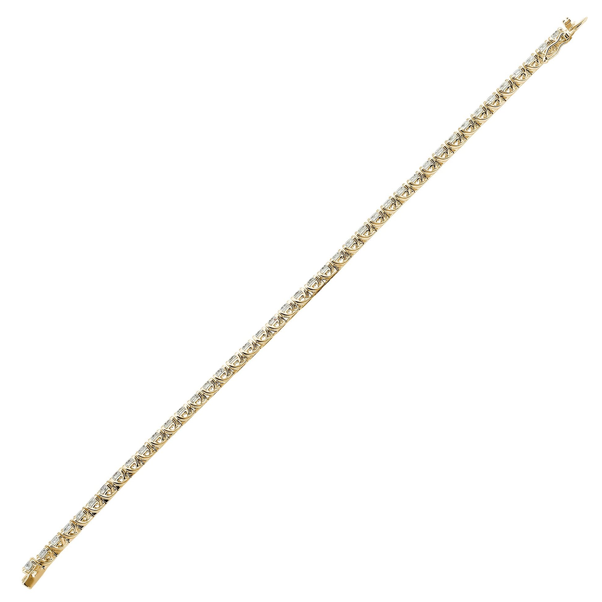 18ct Gold  3ct Diamond Line Tennis Bracelet 2mm - 18B051-300