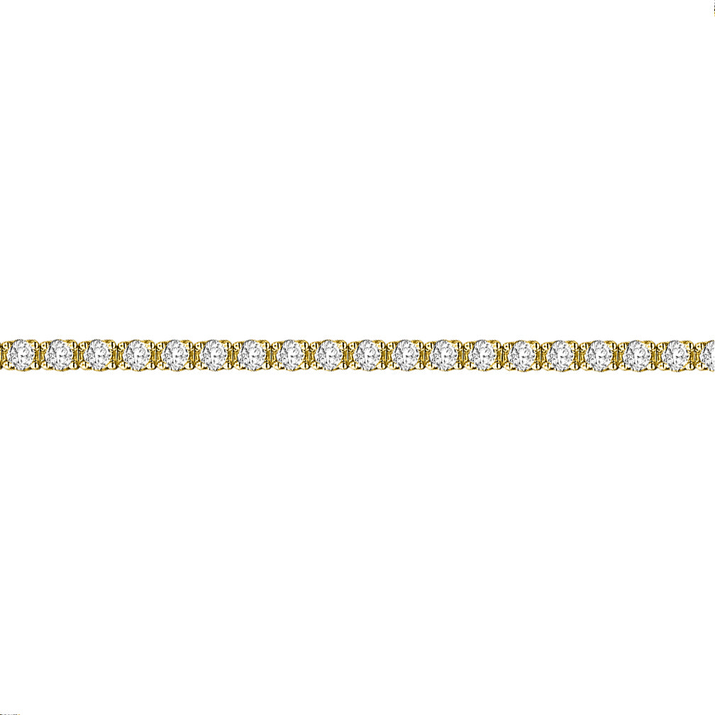 18ct Gold  3ct Diamond Line Tennis Bracelet 2mm - 18B051-300